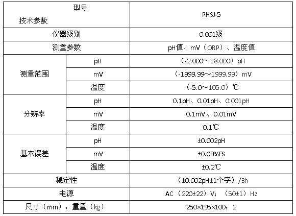 上海雷磁PHSJ-5型實驗室pH計