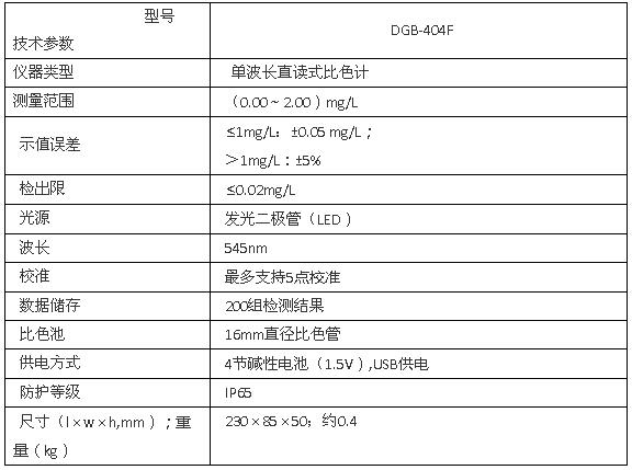 上海雷磁DGB-404F型便攜式六價(jià)鉻測(cè)定儀